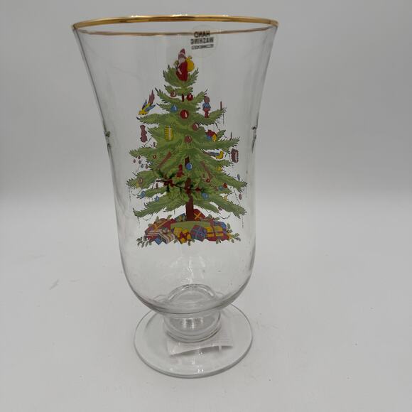 Spode Christmas Tree 9" Pedestal Hurricane NWT - Picture 5 of 9